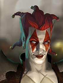 Harlequin portrait